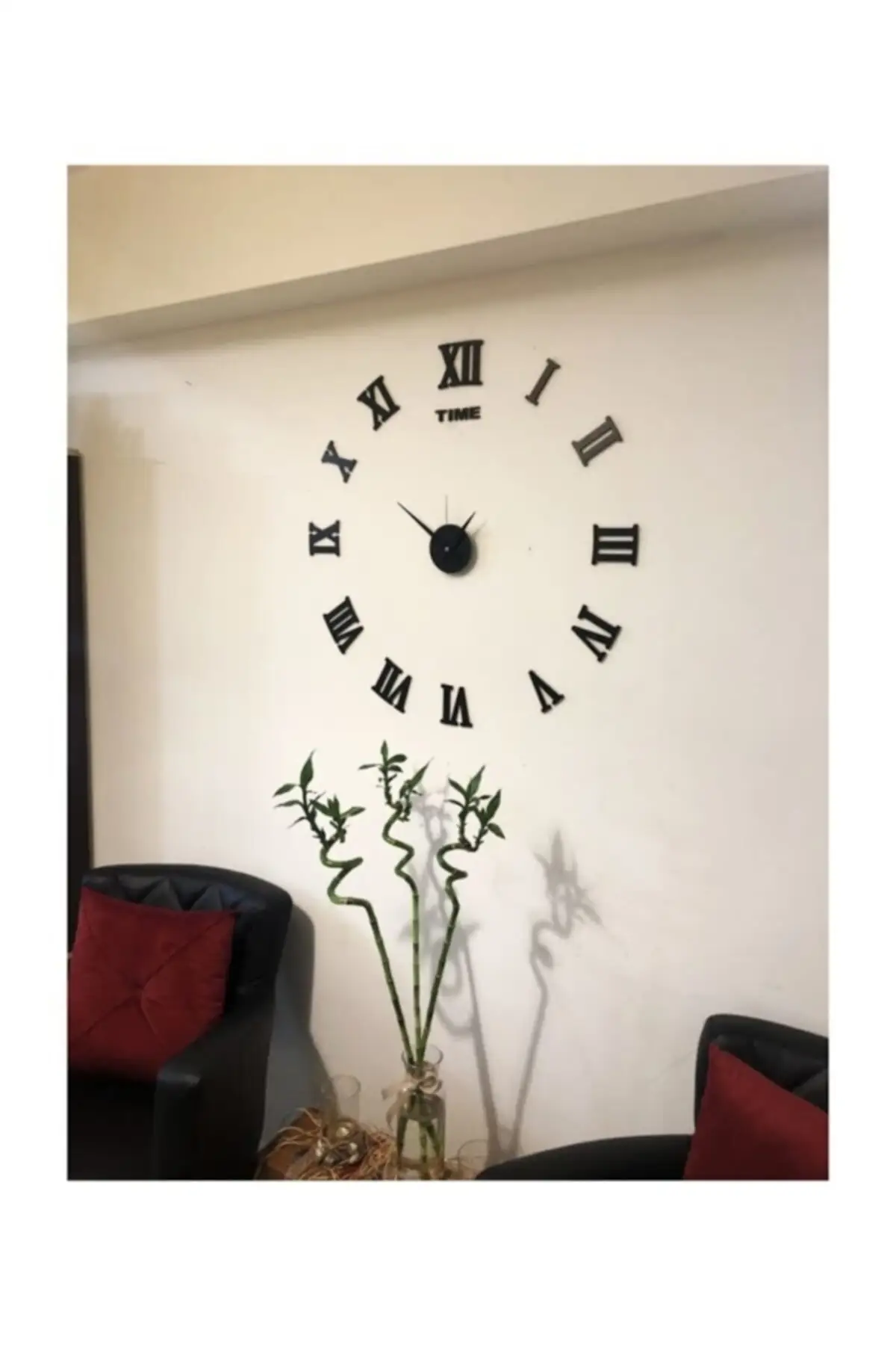 

Uras 3d Roman Black Wall Clock Wall Clock Creative Home Decor