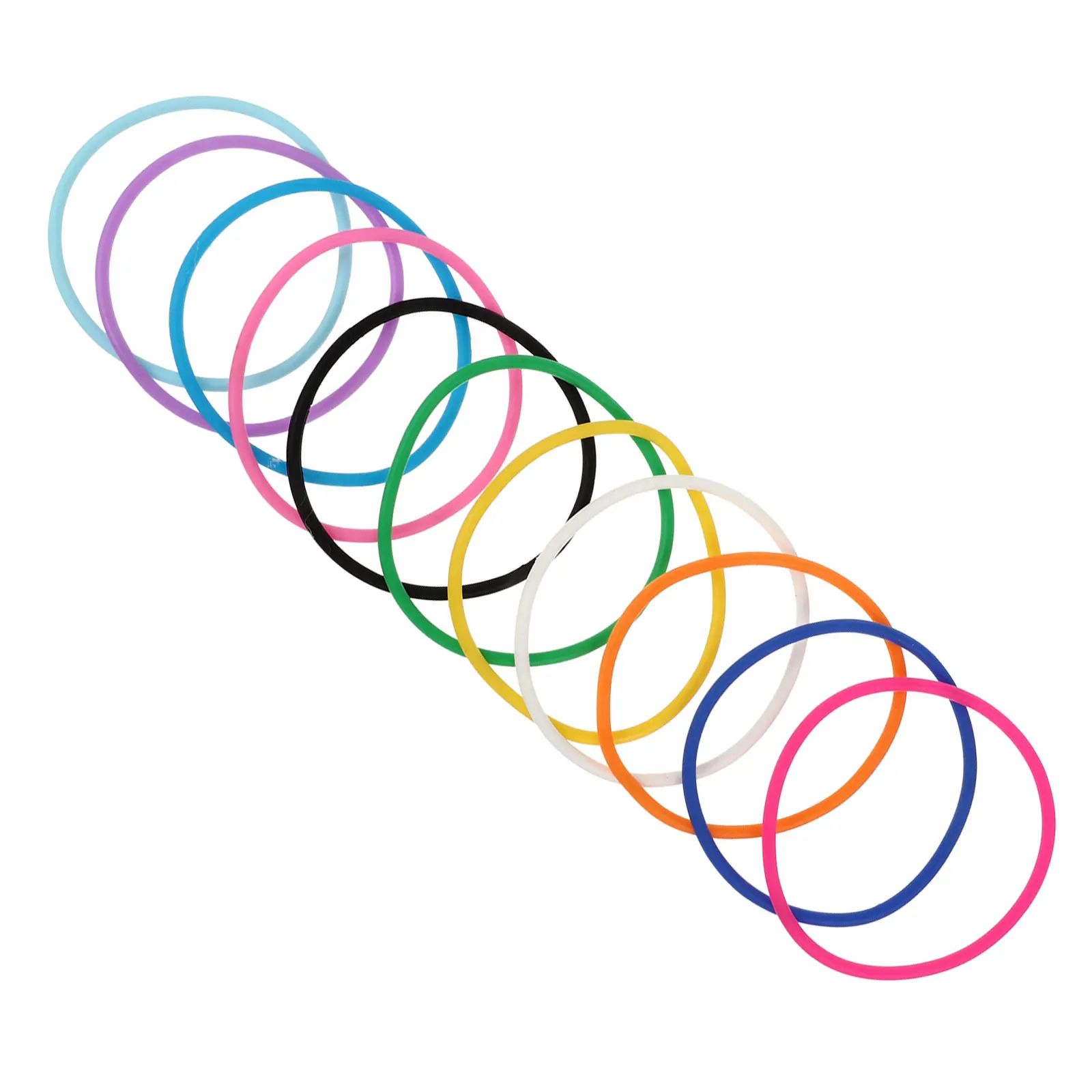 10 Stück Silikon-Gelee-Armbänder, weiche, dehnbare Gummi-Armbänder für Kinder und Erwachsene, Partygeschenke, Retro-Thema, Geburtstag, Brautparty