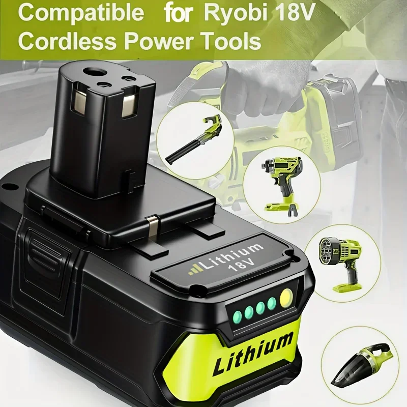 Batterie de remplacement originale Ryobi RB18L50 18V 8Ah pour Ryobi P117 18V Series One Plus P107 P108 RB18L15 RB18L40