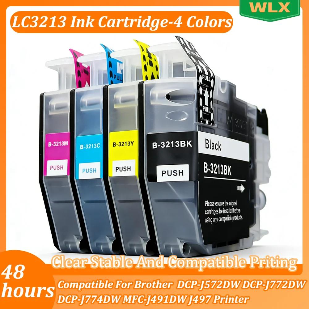 1/2/3 SET LC3211 LC3213 Ink Cartridge Compatible For Brother DCP-J572DW DCP-J772DW DCP-J774DW MFC-J491DW J497 Printer