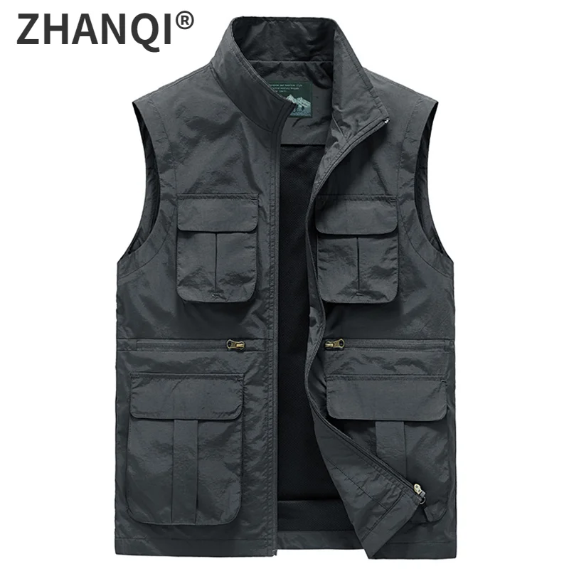 

8XL Men's Outdoor Functional Pocket Fishing Vest Photography Volunteers Travel Tactical Hunting Daily Commuting Freight Vest Top