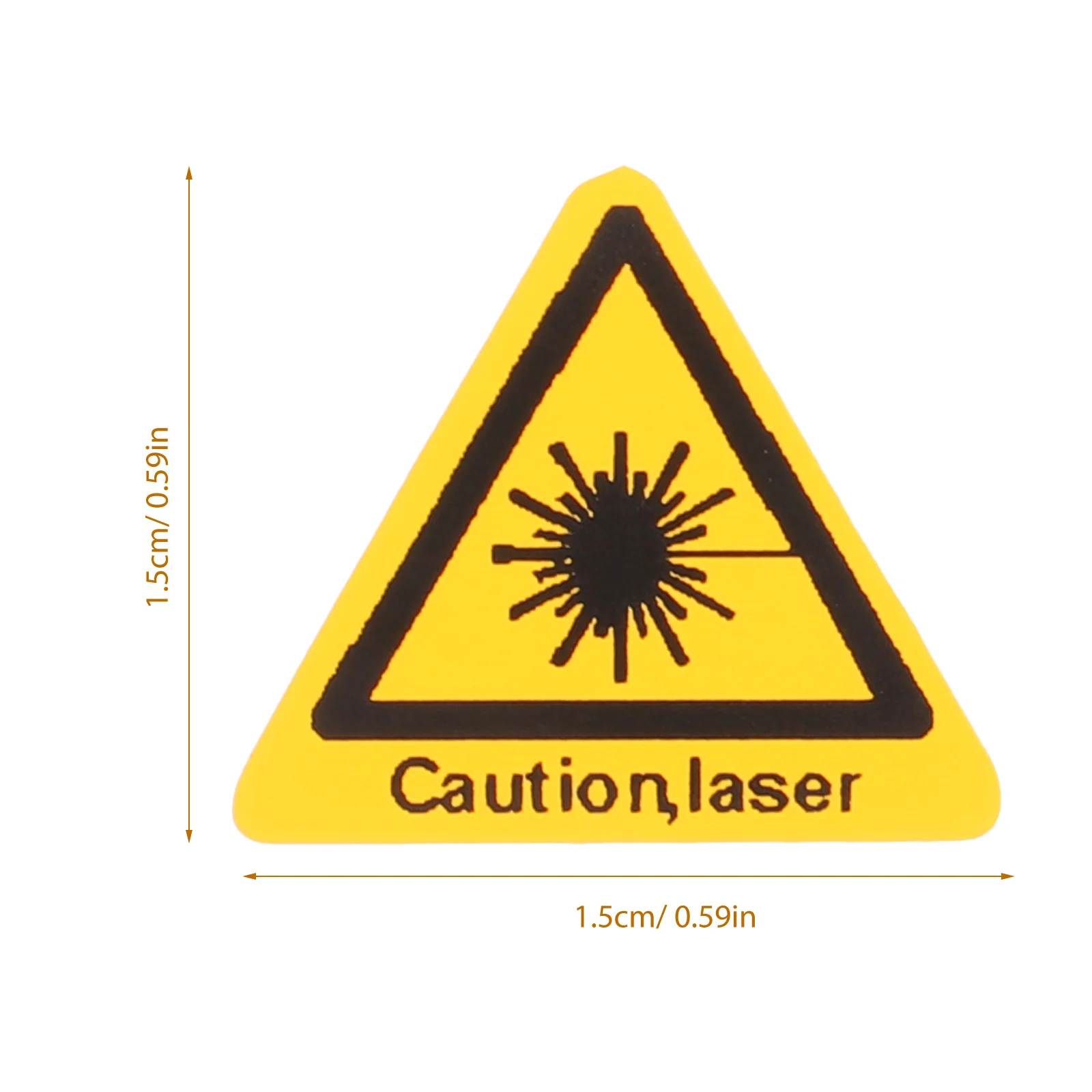 Laser Safety Signs Adesivos, Decalques de Aviso, Applique Nail, Permanent Security Caution, PVC, 50 Pcs