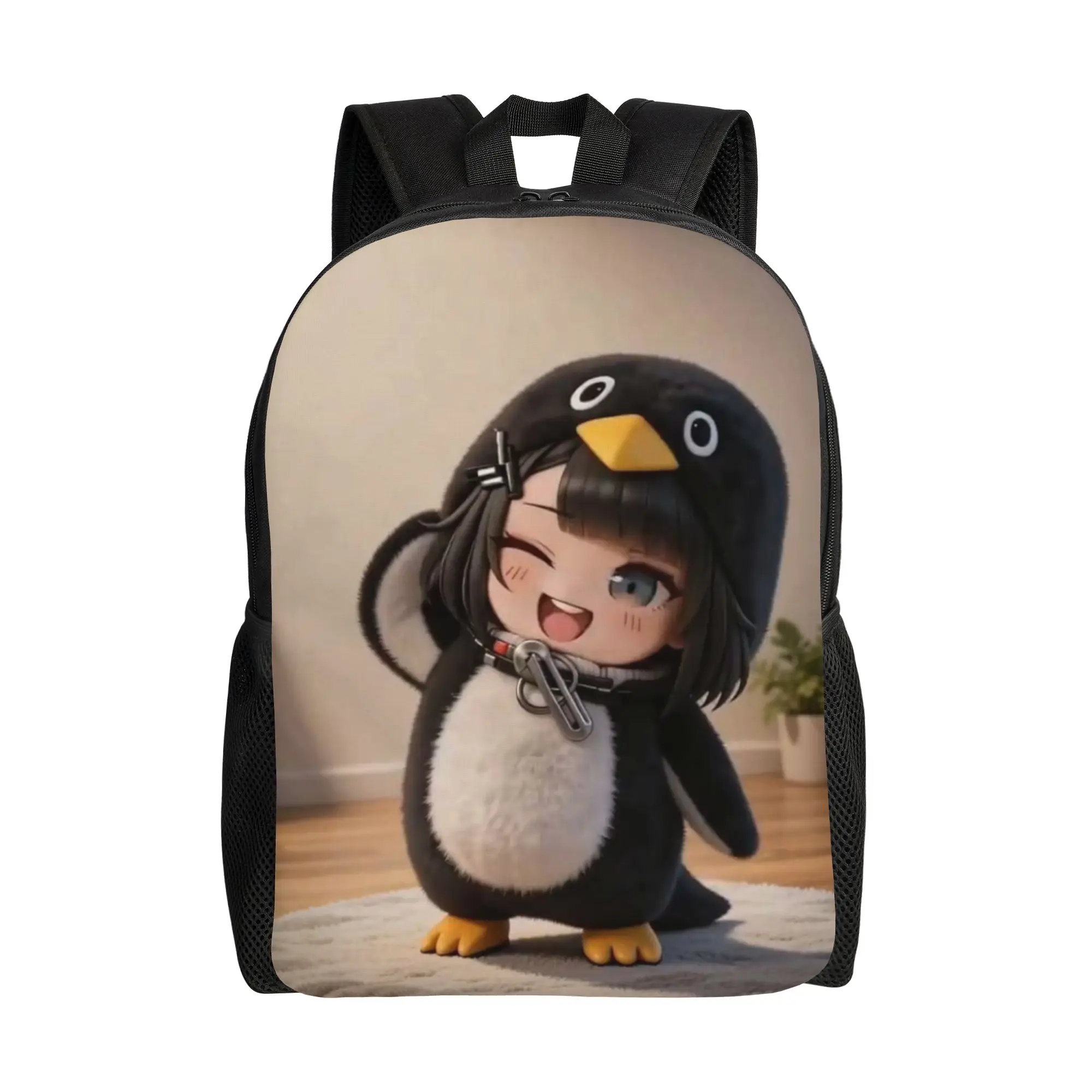 Back to school season Lightweight Gugu Gaga Anime Girl In Penguin Costume Daypack  Couple Backpack