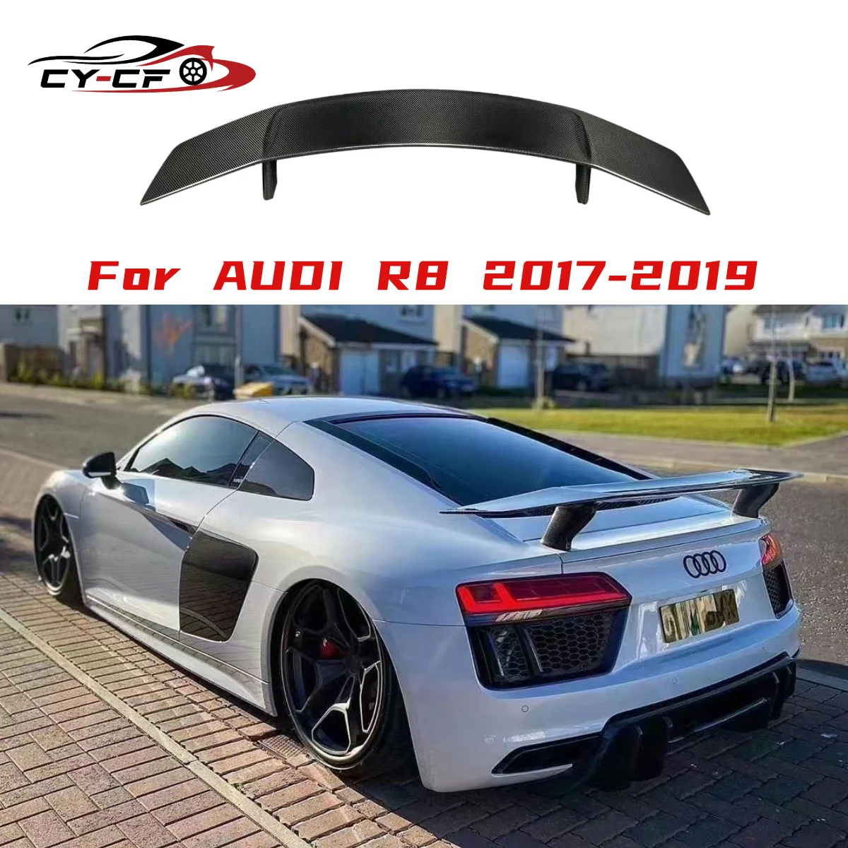 

CY-CF For 2015-2020 Audi R8 Upgrade Carbon Fiber Spoiler wing Sport Style Audi R8 Carbon Fiber Spoiler