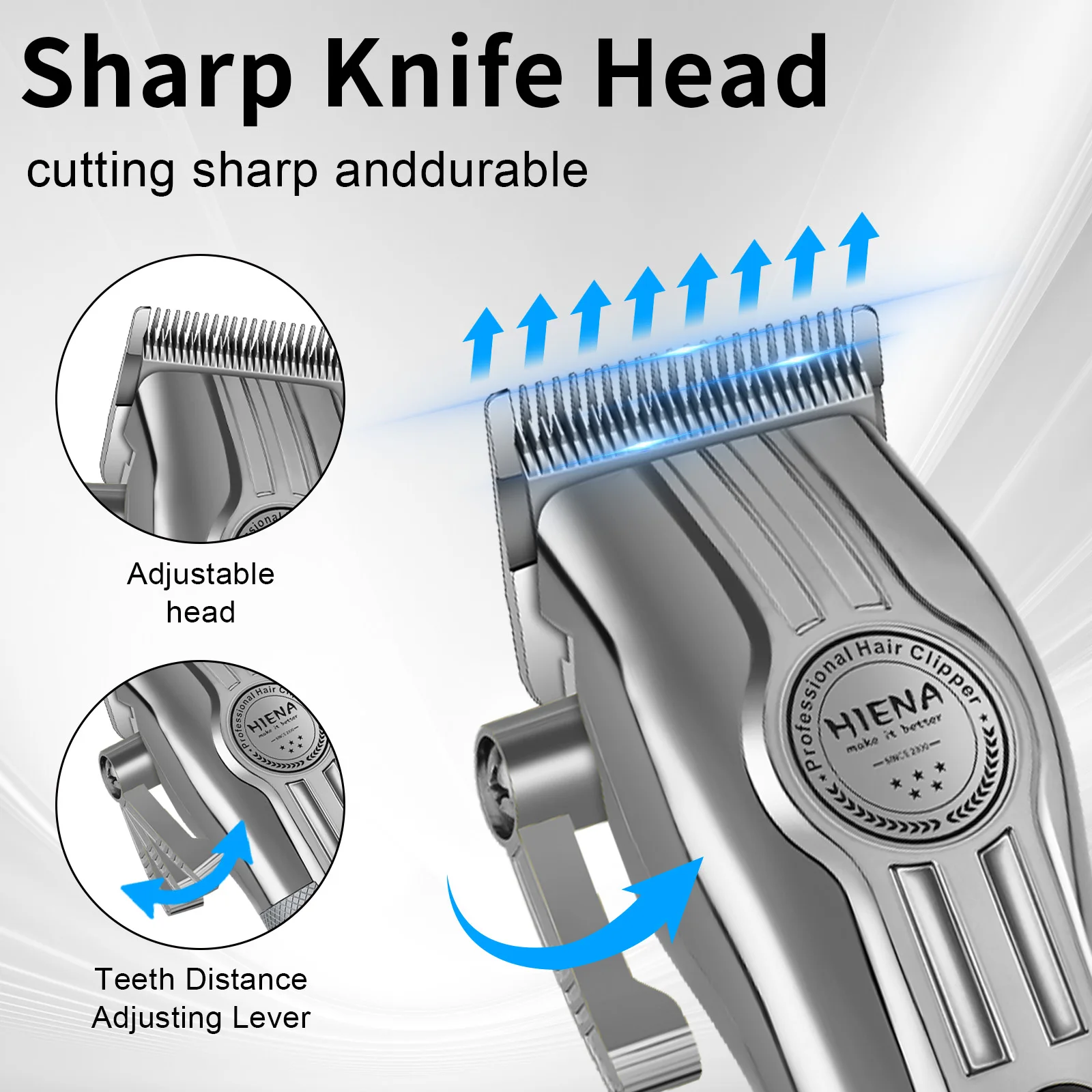 

Men's Professional Cordless Clipper Wireless Hair Clipper Professional Men's Styling Kit Rechargeable with LED Display