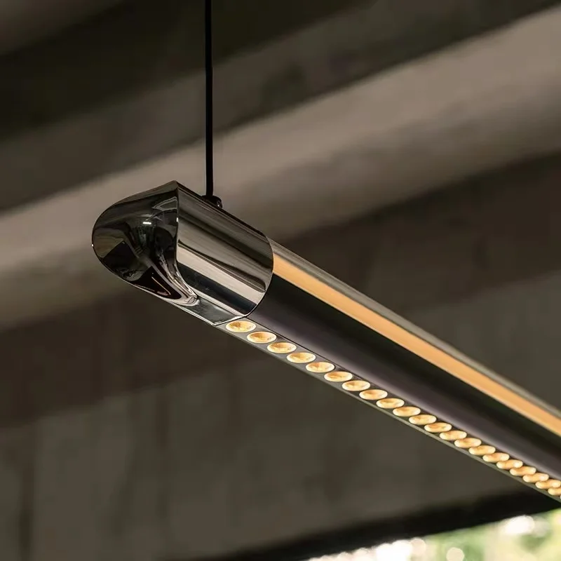 Haoyue Restaurant Chandelier Light Luxury Modern Simple Creative Bar Dining Table High-End One-Character Long Strip Lamp