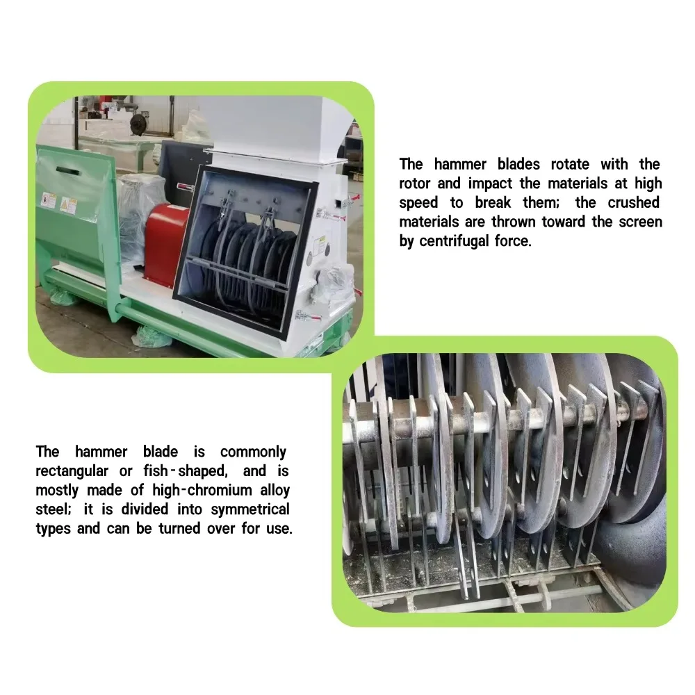 New Industrial Stainless Steel 304 Hammer Mill Grinder 220V Animal Feed Efficient Maize/Corn/Soybean Crushing Machine