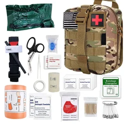 46pcs First Aid Kit Pouch Supplied full set Molle To Configure Survival kit Outdoor Emergency Kit Trauma Outdoor Gear IFAK EMT