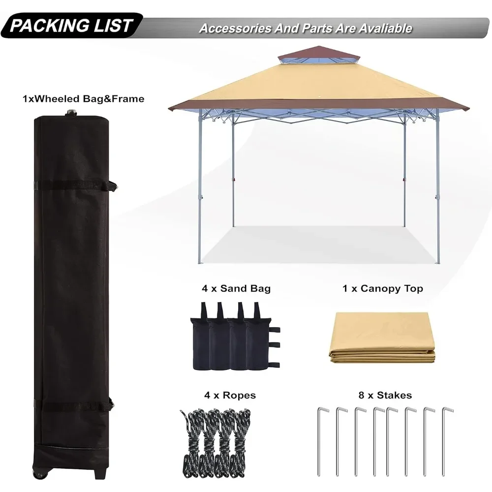 Easy Set-up Canopy Tent 169 sq.ft Sun Shade