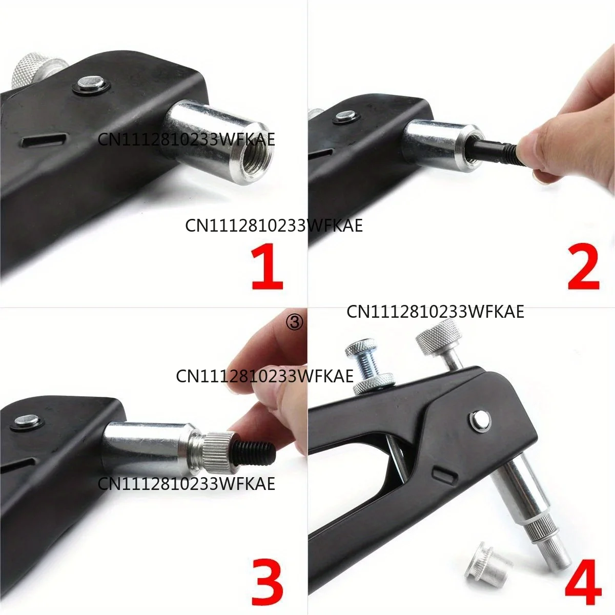 150pcs Rivet Nuts Gun Mandrel Kit M3/M4/M5/M6/M8 or Nut Rivet Mandrels Repairtool Rivetgun Flatheadscrew Pop Nut Rivet Gun Set