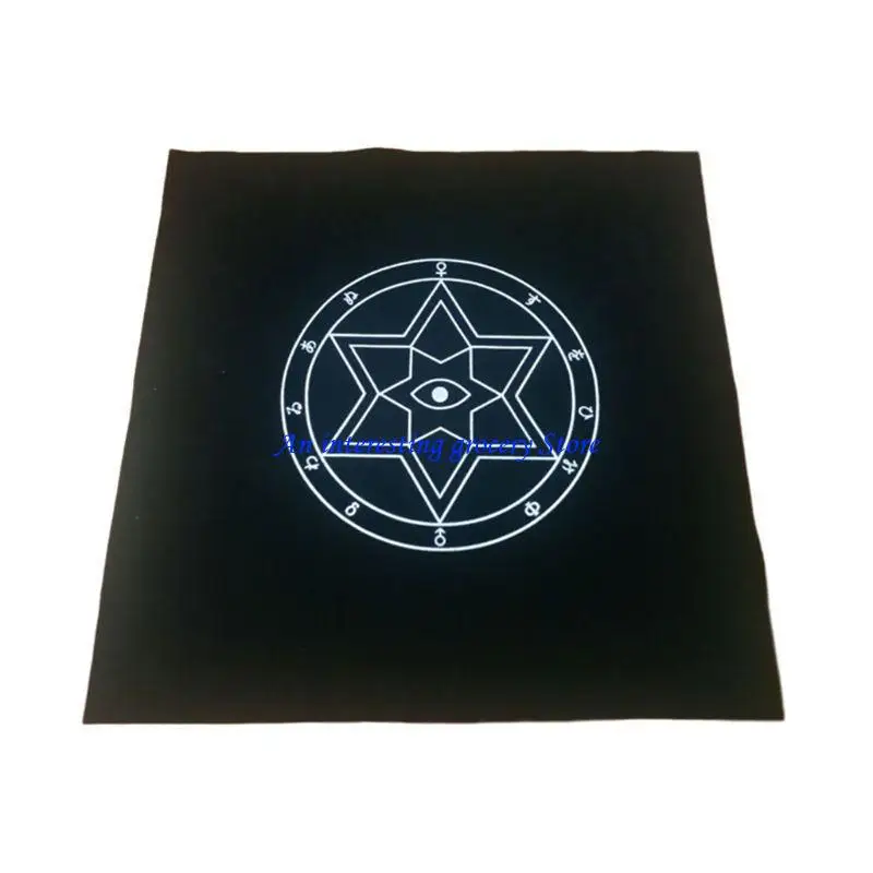 

652D 50x50cm Art Tarot Pagan Altar Cloth Flannel Tablecloth Divination Cards Square Tapestry Decor