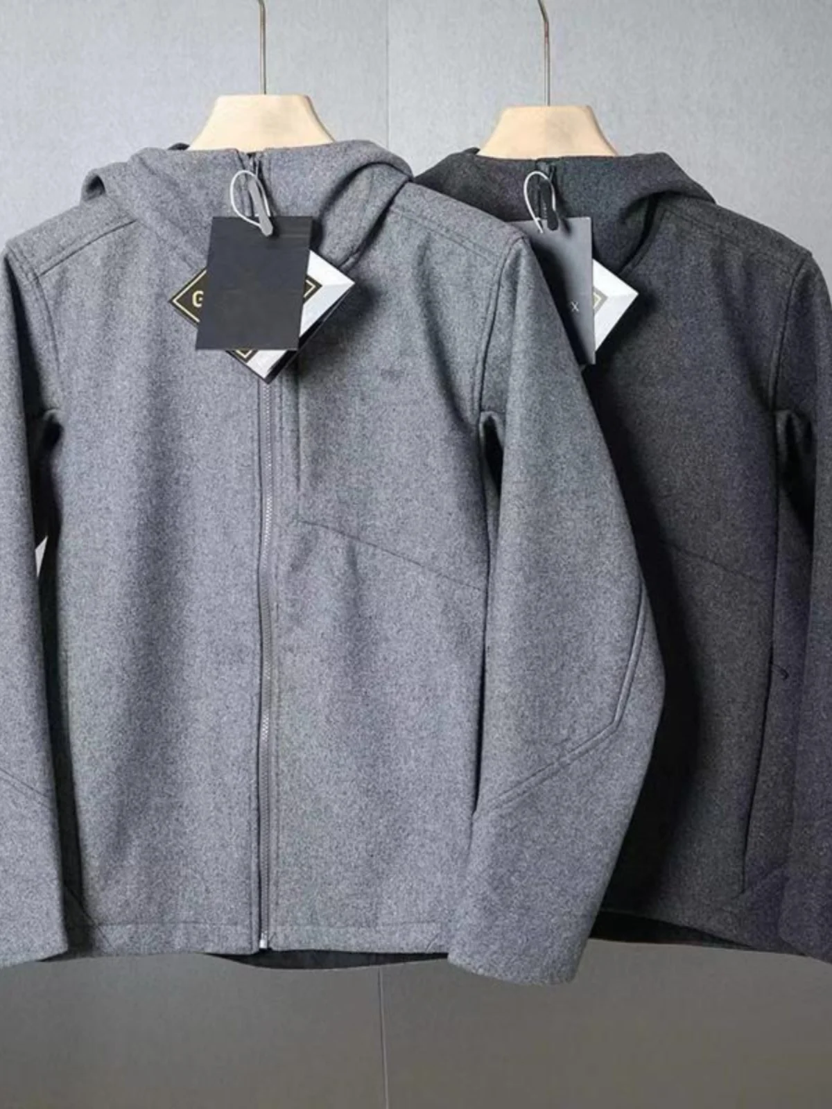 

Утепленное шерстяное пальто для мужчин с капюшоном, теплое, повседневное, весенне-осеннее, ветрозащитное, молодежное, с длинными рукавами, на молнии