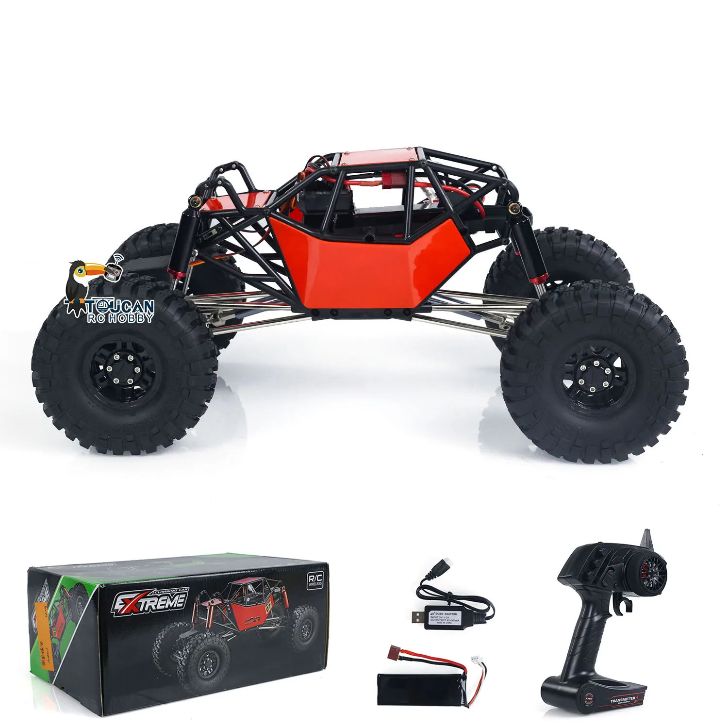 Toys 1/10 Scale RTR RC Off-road Car 4*4 Radio Control Ready to Run Rock Crawler Electric Painted Finished Truck for Gift TH24039