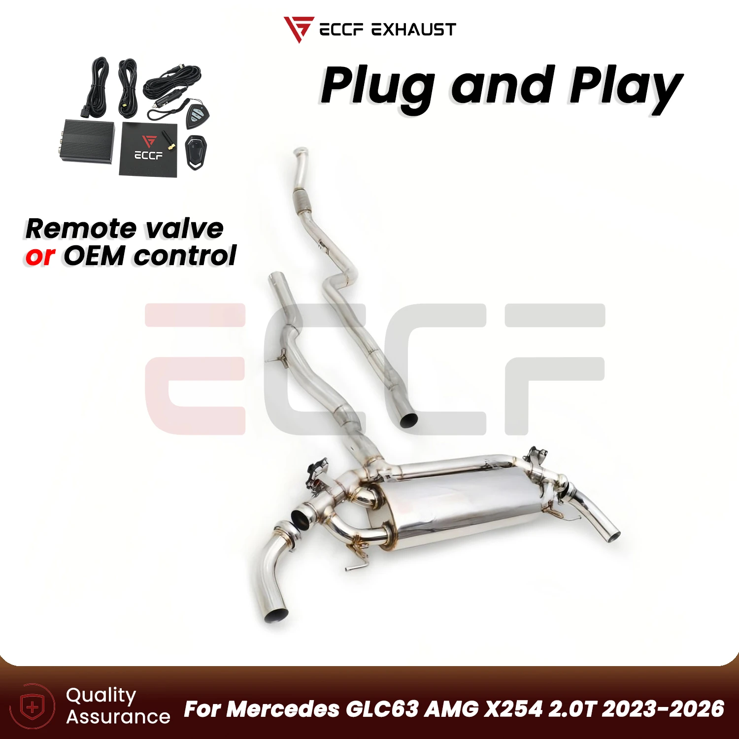 

ECCF Stainless steel Catback Exhaust system FOR Mercedes GLC63 AMG X254 2.0T 2023-2026 Performance Upgrade Plug and Play