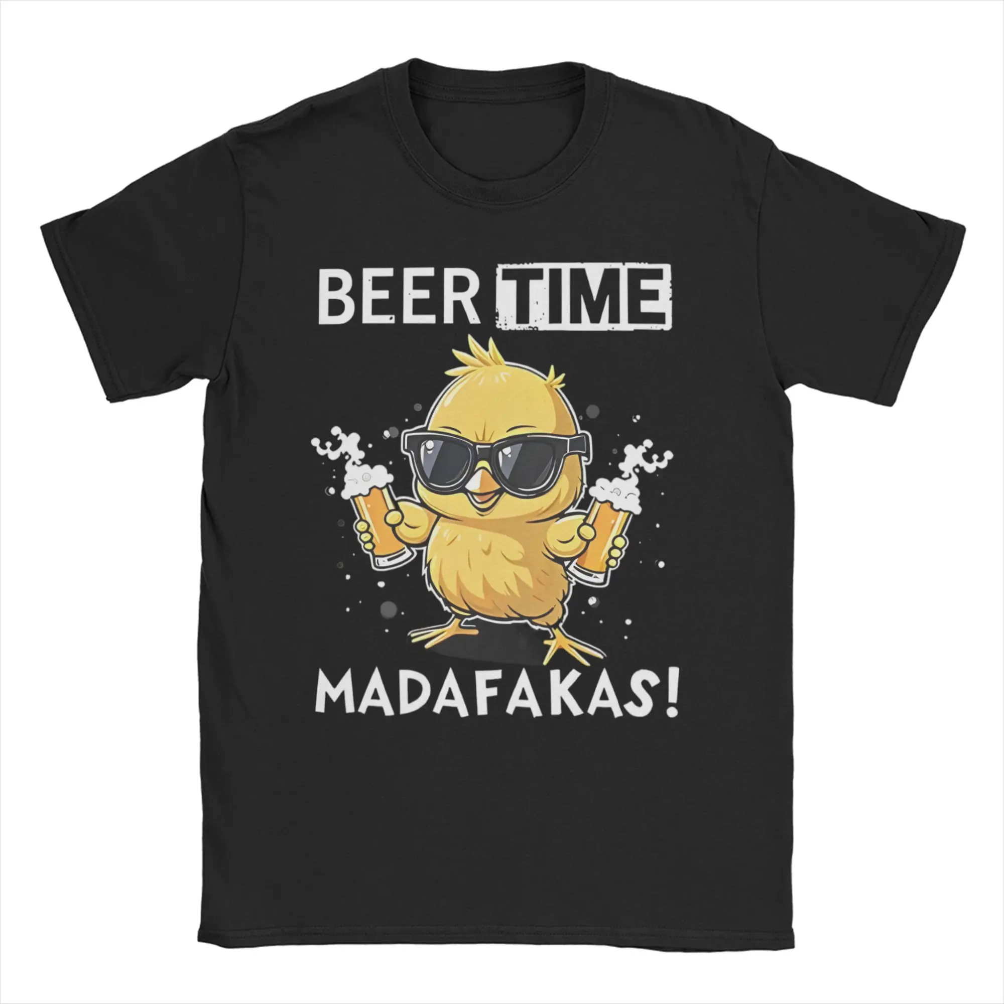 

Bocca Cartoon Beer Duck MADAFAKAS for Men Women T Shirts Humorous Tee Shirt Short Sleeve T-Shirts 100% Cotton Plus Size Clothes