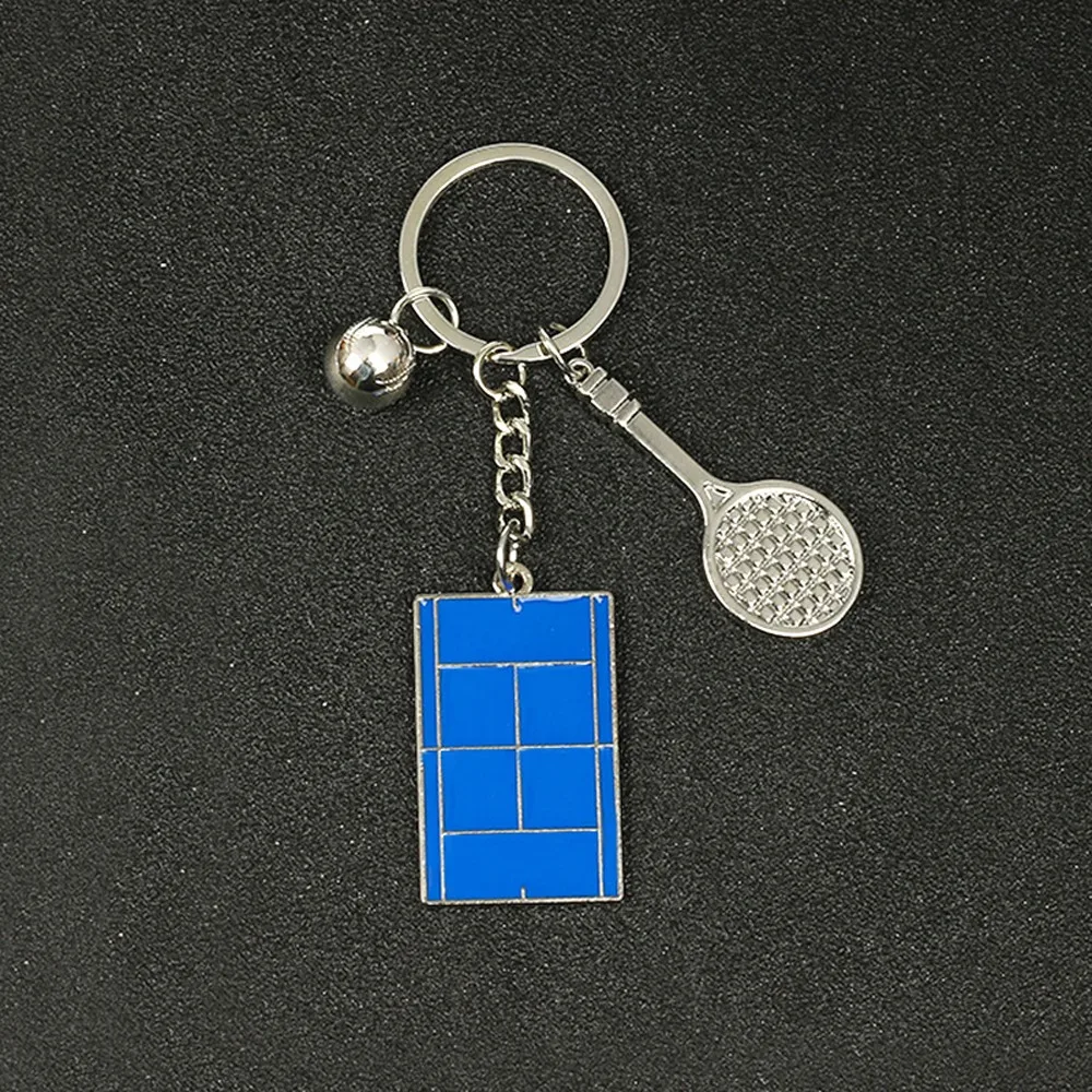 Basketball Court Football Keyring Tennis Court Team Souvenirs Basketball Key Chain Sports Competitions Metal