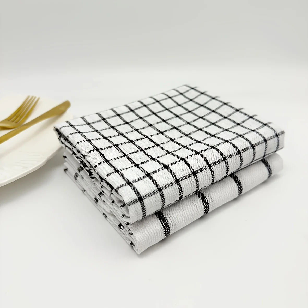 4/8Pcs, Large Vintage Striped Design Cleaning Cloth, Lint-Free Dishcloth - Quick-Drying, Soft and Durable Kitchen Towel, Suitable for Daily Cleaning, Coffee Machines, and Bar Countertops