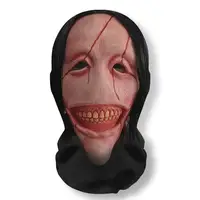 Masque facial fantôme d'halloween imprimé en 3D, maille extensible, masque complet, coiffure de crâne, accessoires de Cosplay d'horreur amusants pour fête d'halloween 1