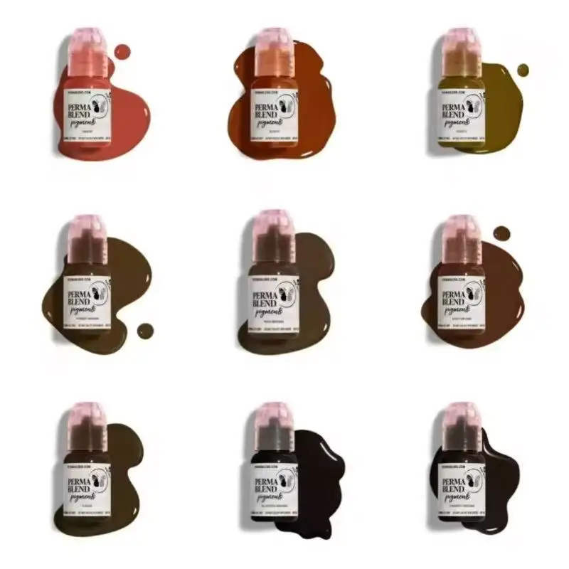 Nueva mezcla de tintas de maquillaje permanente para cejas delineador de ojos labio Microblading ceja belleza tatuaje pigmento Color arte suministros