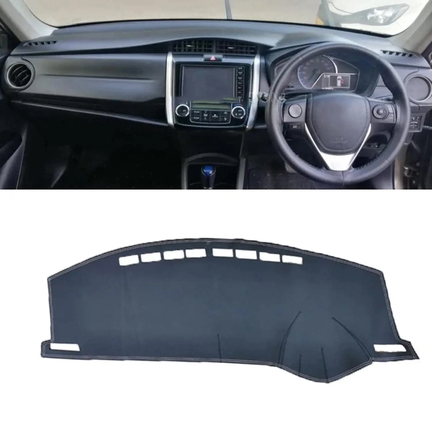 Dashboard Cover Dash Mat for Corolla Axio Altis Fielder 2013‑2018 Anti‑Slip Sun‑Shield Car Dashboard Interior Pad Dash Covers