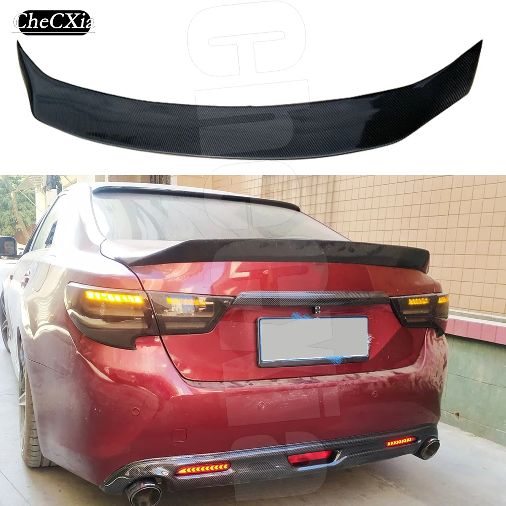 

For 2010-2018 Toyoda REIZ MarkX REIZ 100% Real Carbon Fiber Highquality Rear Spoiler Trunk Lid Diffuser AR Styl