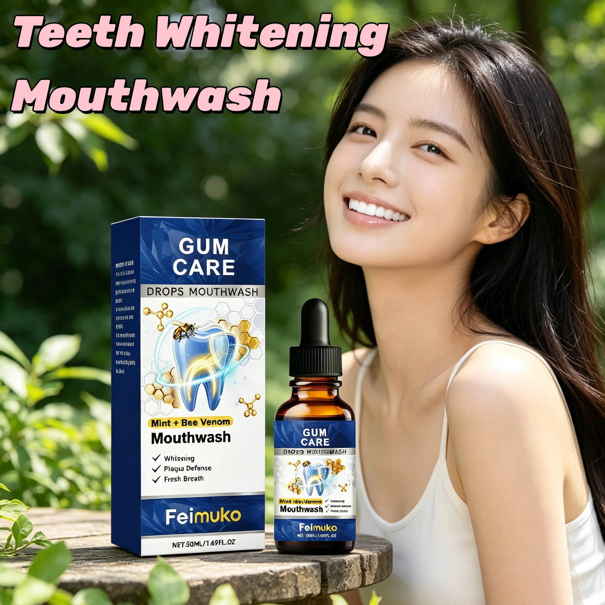 Best Seller Bee Venom Gum Treatment Mouthwash Anti Plaque Anti Bad Breath Gentle Whitening Oral Care For Sensitive Teeth