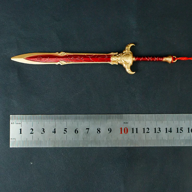 Figurine de dessin animé sabre, 15cm, artisanat en métal, accessoires de collection, décoration de bureau, ornements, cadeaux d'anniversaire, jouets