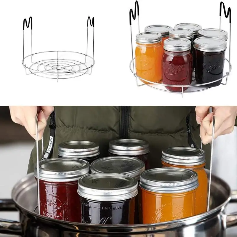 Versatile Stainless Steel Canning Rack for Stock Pot Perfect for Hot Water Bath Quick Heating and Safe Use
