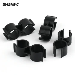 20mm 25mm PVC Double U-type Pipe Clamp Garden Water Tube Support Joint Irrigation Fittings Plastic H-type Water Pipe Clip Clamp