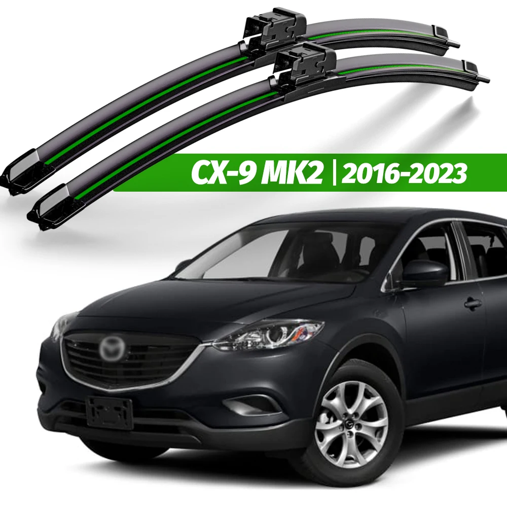 Wiper LHD Front Wiper Blades For Mazda CX-9 CX9 MK2 2016 - 2023 Windshield Windscreen Window Brushes 24\