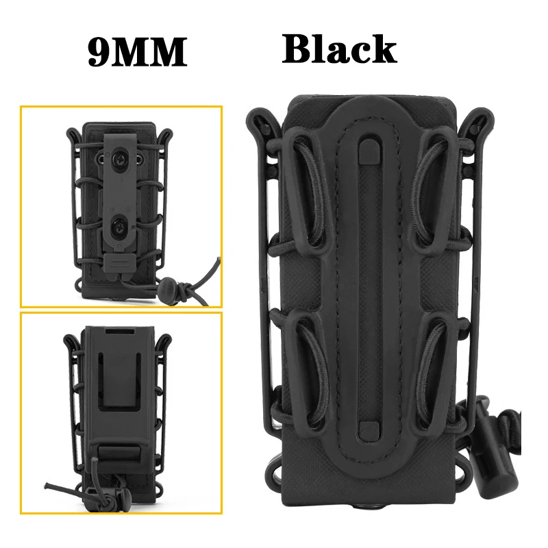 

9mm soft shell G size pistol Mag carrier high magazine bag hunting Fastmag belt clip plastic Molle bag