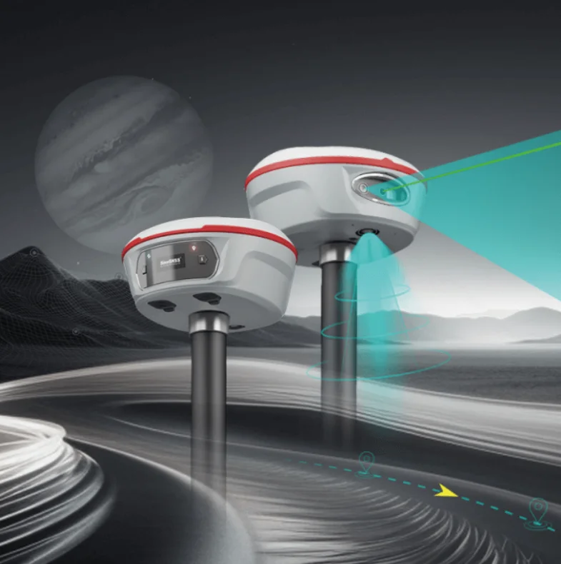Comnav SINOGNSS Jupiter Laser RTK LU8 Laser GPS Visual Stakeout Dual Camera With R60 Controller GNSS Receiver