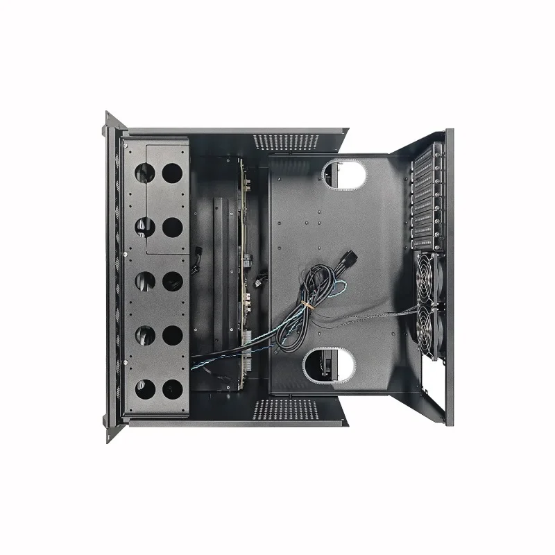 12 Bay Hot Swap Server Chassis, Support ATX Motherboard NAS Storage Case for Network Data Industrial PC Control 1pcs