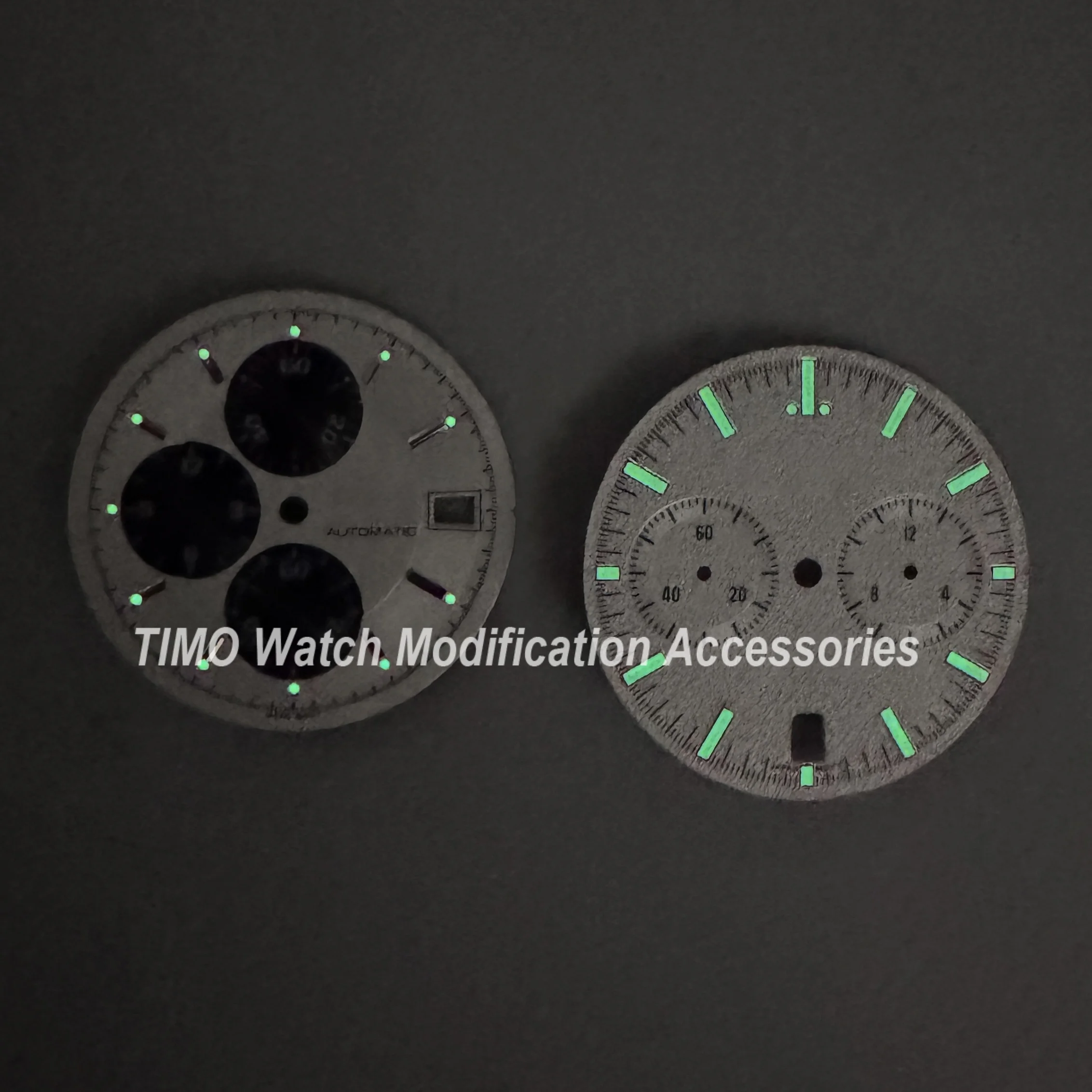 32.5 ミリメートル S ロゴマットダイヤル VK67 ムーブメントに適したグリーン Lminous 品質スピードウォッチ修正アクセサリー