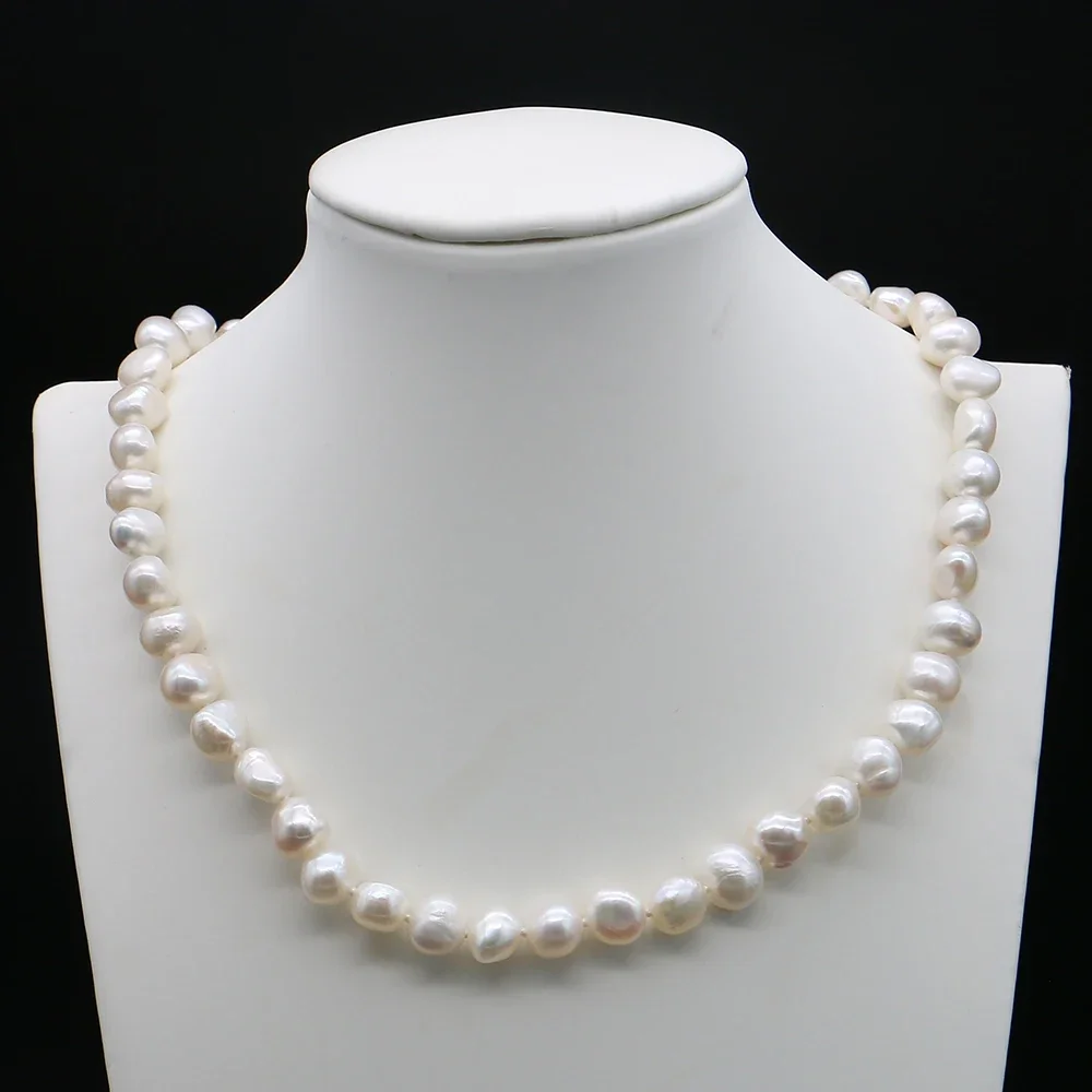 Gorgeous Natural Freshwater Baroque Mixed-color Irregular Straight-hole Pearl Necklace Bracelet Jewelry Set Banquet Party Gift