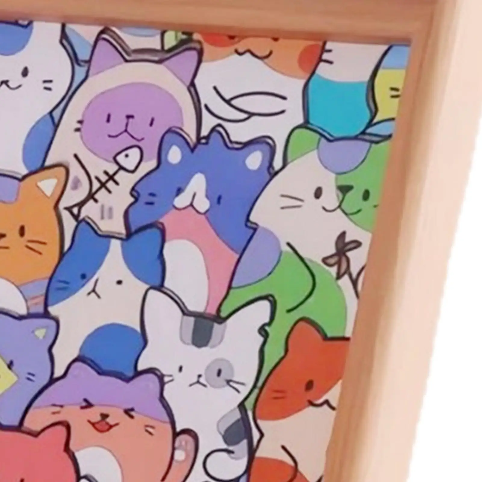 Rompecabezas para adultos, rompecabezas de madera 2 en 1 con diseño de gato animal coleccionable, marco de fotos para adultos, mujeres, niños, niñas y jóvenes