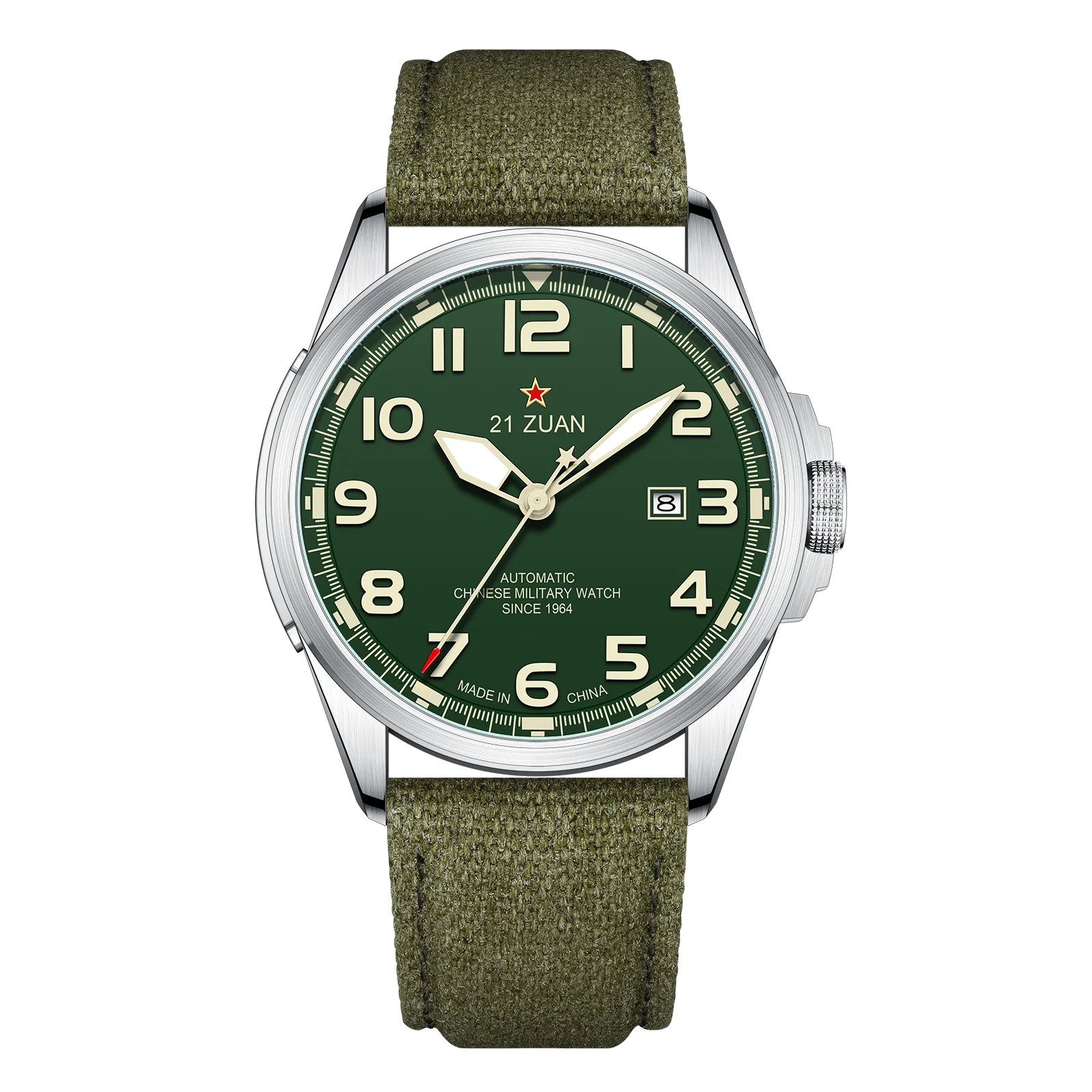 Seagull Watch Nylon Canvas Strap Retro Digital Watch Luminous 