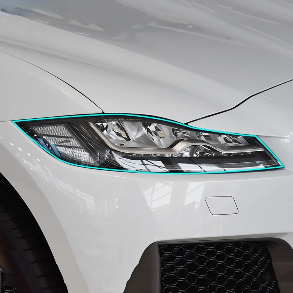 Car Headlight Protective Film Headlamp Transparent Black TPU Sticker For Jaguar E-Pace F-Pace F-Type I-Pace XE XJ Accessories