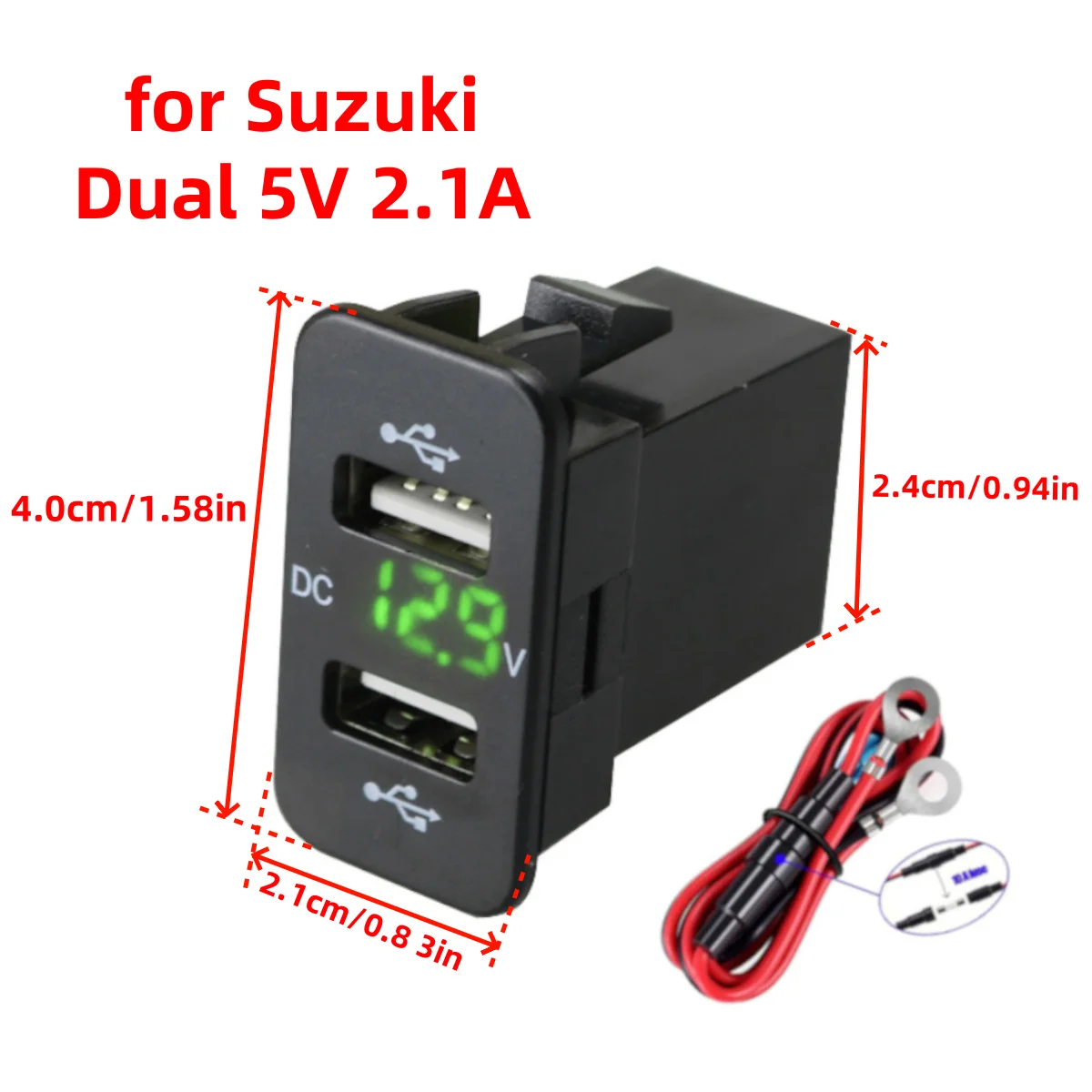 

Dual 5V 2.1A USB Car Charger Socket 21x40mm for Suzuki Swift SX4 Vitara for Harvard H6