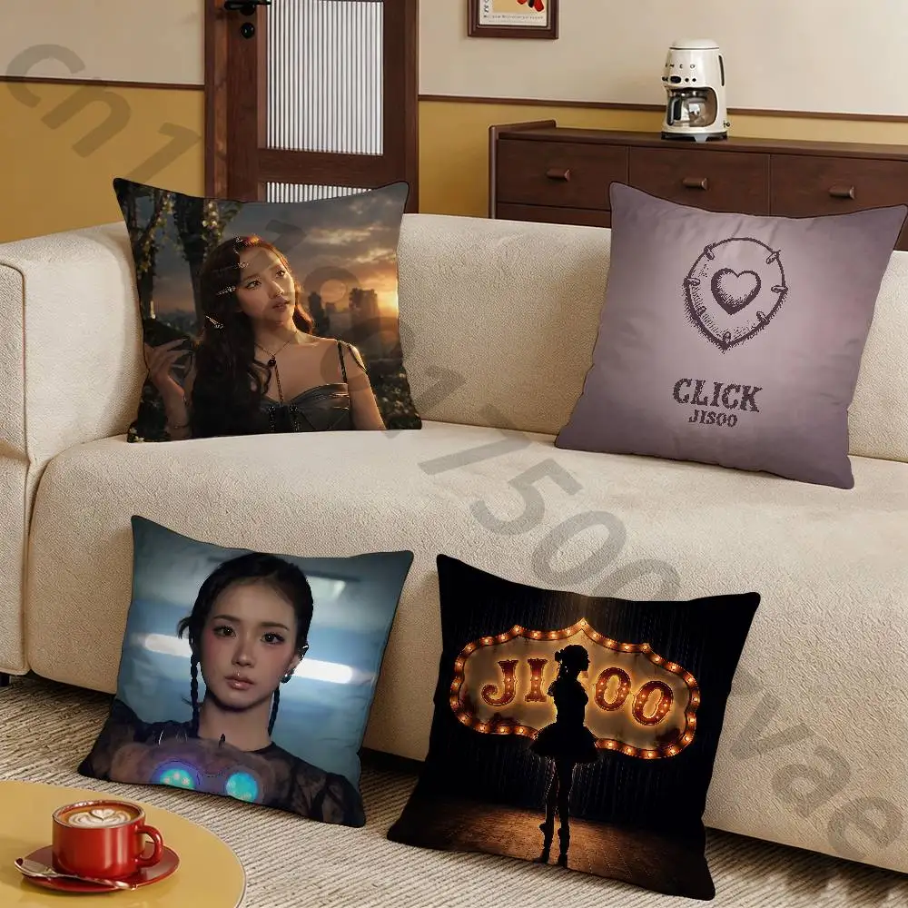 J-Jisoo CLICK Pillow Case Pillow Case Living Room Sofa Cushion Cover Suitable For Home Bedroom Room Decoration