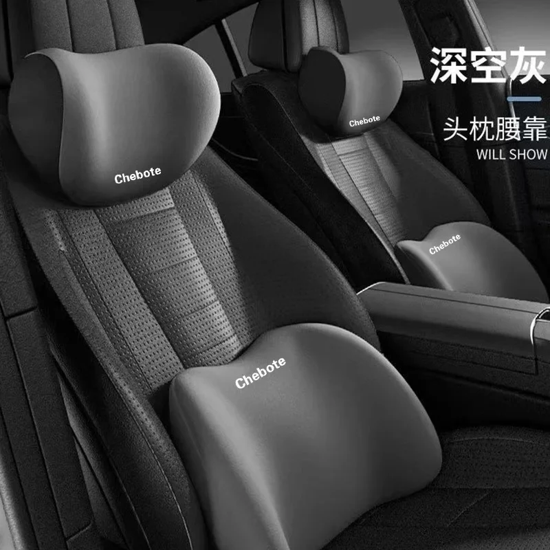 Memory Foam Car Neck Pillow Protective Lumbar Back Support Breathable Car Headrest Cushion Relieve Stress Car Seat Pillow