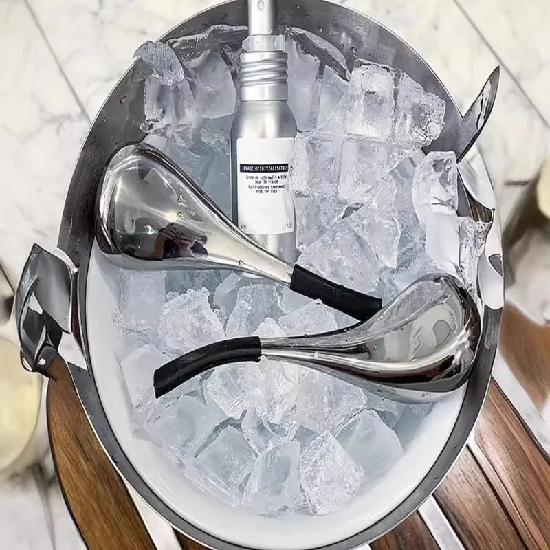 أداة العناية ببشرة الوجه من آيس جلوبز للوجه والعينين من الفولاذ المقاوم للصدأ أعواد التبريد للنساء كولينج سبا كرات الأسطوانة الباردة