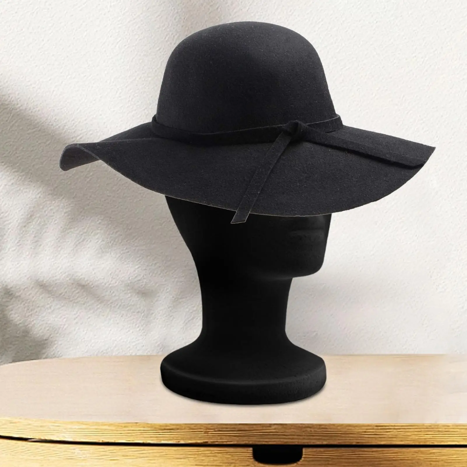 Nuevo 1 Uds cabeza de maniquí espuma terciopelo negro maniquí cabeza peluca exhibición modelo de exhibición de belleza para joyería cabello