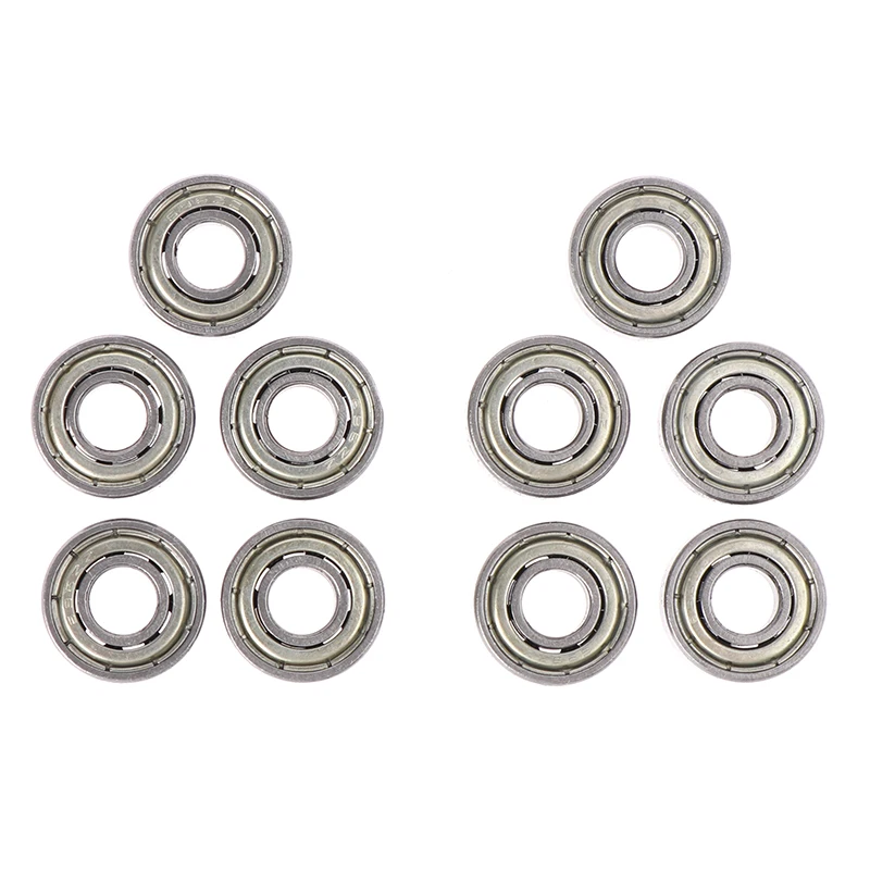 10 قطعة محامل مصغرة من الفولاذ الكربوني الكروي ذو الأخدود العميق 696ZZ