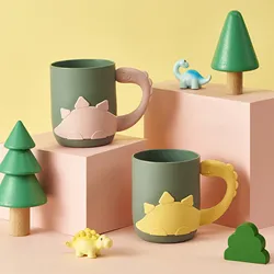 Toothbrush Tumbler Cup Holder Cartoon Dinosaur Wash Mouth Couples Cup Brushing Mouthwash Cup Bathroom Accessories