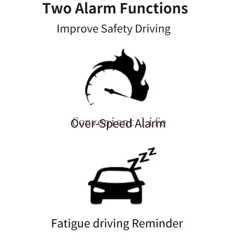 L1EE HUD cho Đầu lên Màn hình Đồng hồ tốc độ cho ô tô Đồng hồ tốc độ kỹ thuật số đa năng Báo động tốc độ KMH/MPh- Hiển thị điện