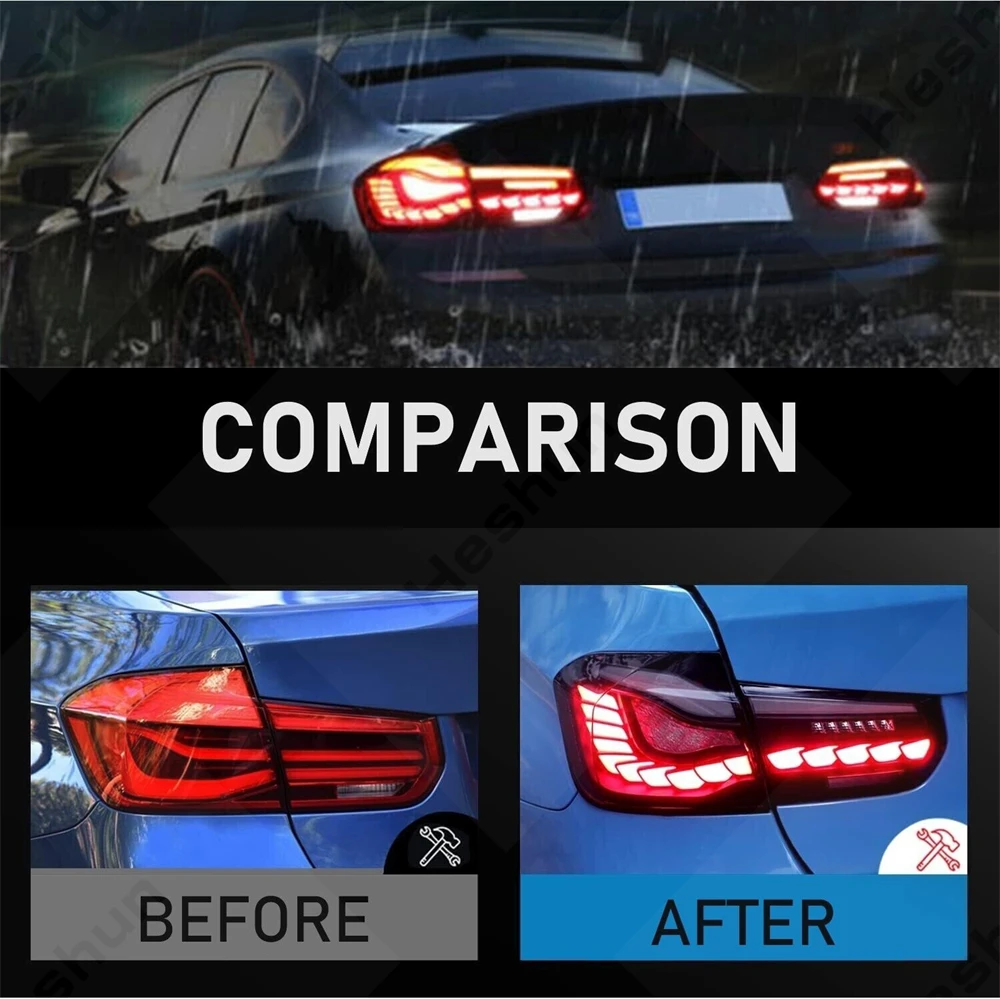 Taillights For BMW 3-Series F30 F35 F80 M3 2012 - 2018 Taillamp Tail light Rear Lamps Full LED Dynamic DRL Brake Lamp Automotive