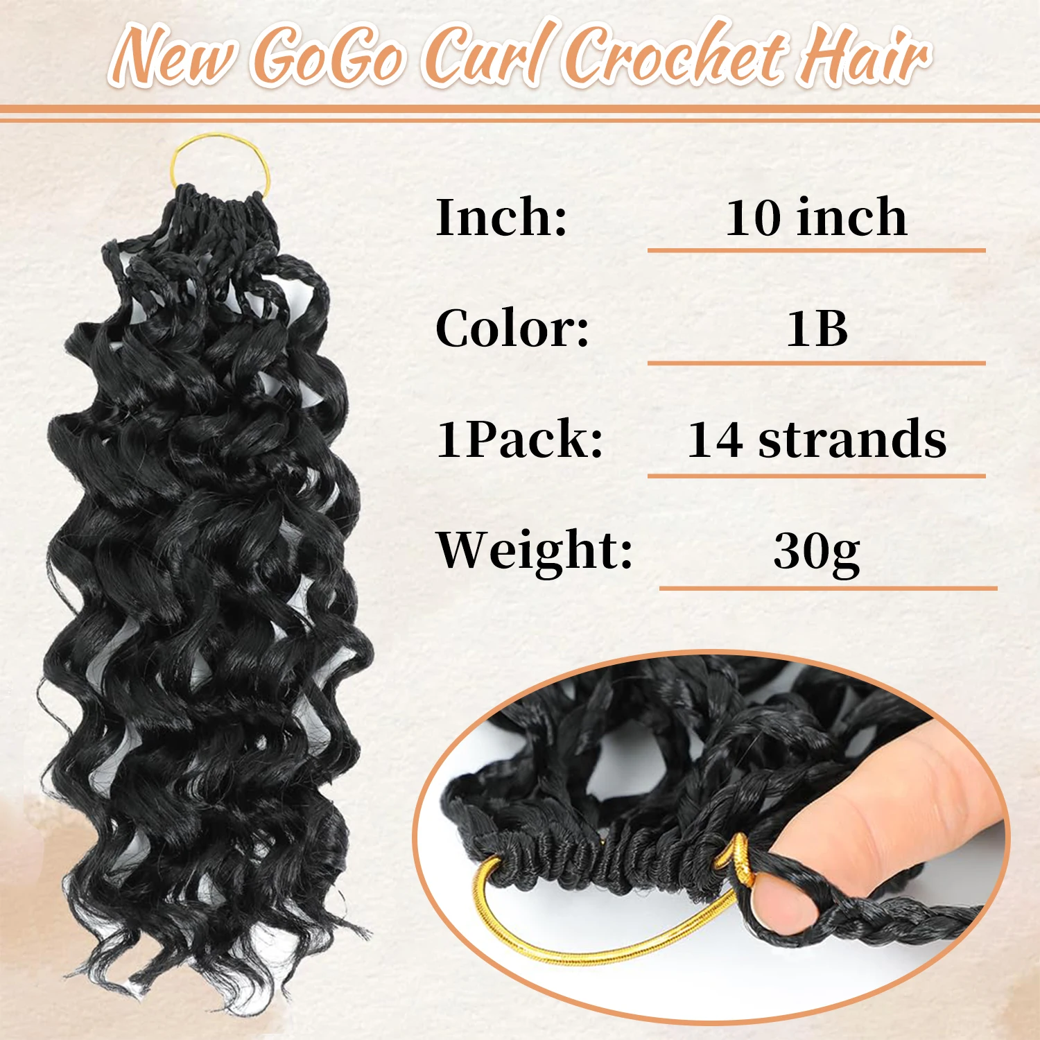 Box Gogo Curl Crochet Hair for Black Women Pre looped Short Ocean Wave Crochet Hair Water Wave Beach Curl Crochet Braiding Hair