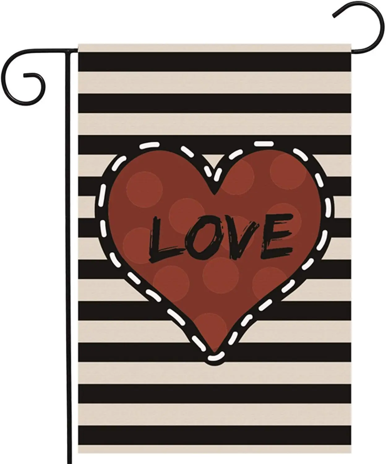 Valentines Day Garden Flag, Vertical Double Sided Love Heart House Flag Holiday Valentine's Day Anniversary Wedding Yard Out hhz