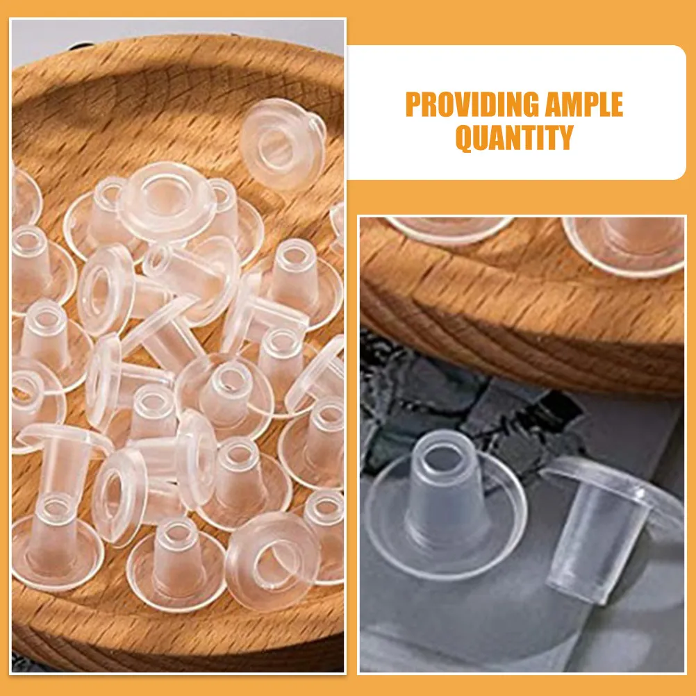 40Pcs Blinds Bottom Rail Cord Plugs Plastic Secure Stops for Horizontal Window Blinds Replacement Accessories Rail Button Plugs